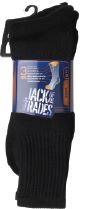 Black 6-10 Jack of all Trades 3 pack Sock High Bulk Terry Acrylic nylon