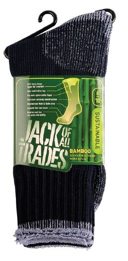 Navy-stonewash Contrast 6-10 Bamboo-nylon Outdoor Sock Full Terry Reinforced