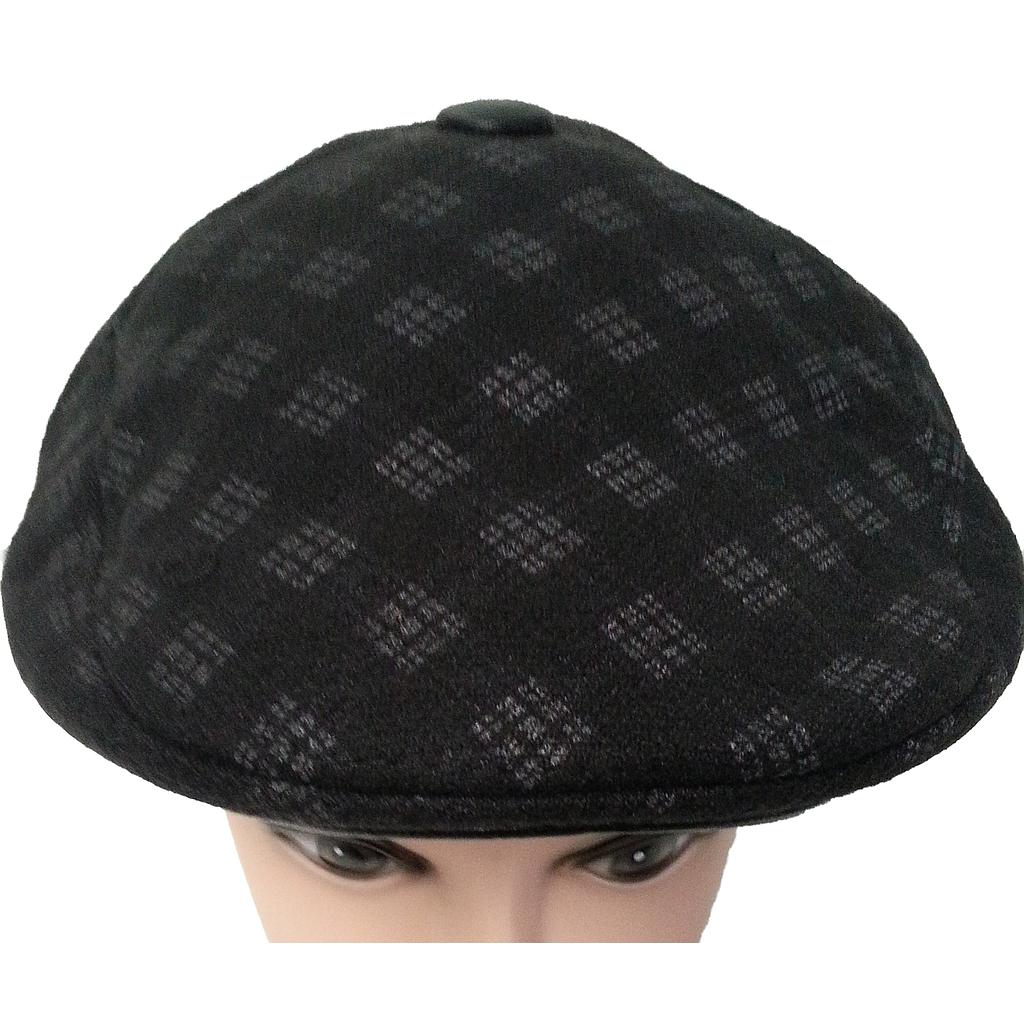 Mens Winter Hat Black With Squares