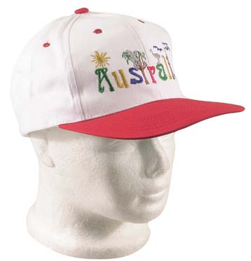 Baseball Cap Australia Logo Red/White