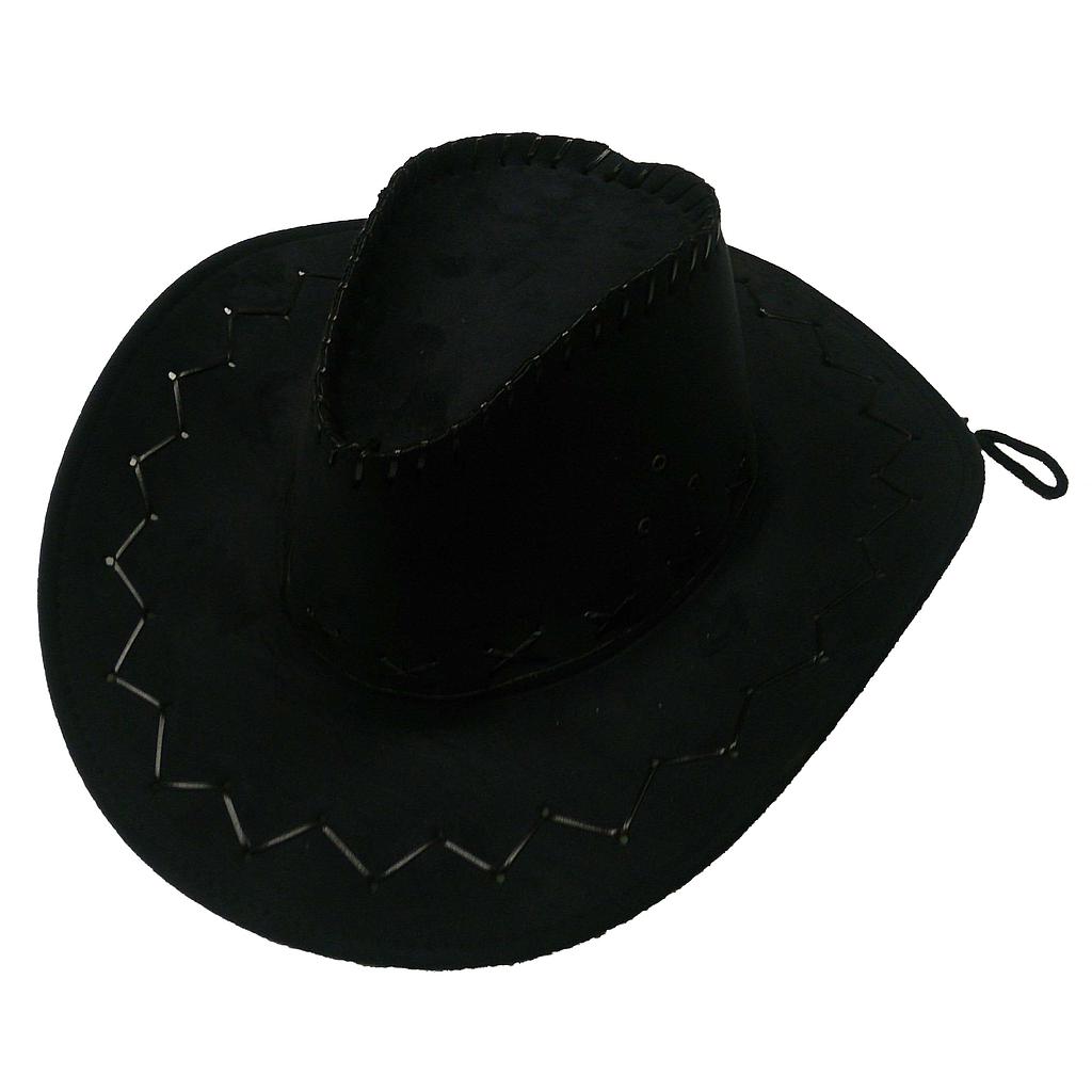 Cowboy Hat Black Leather