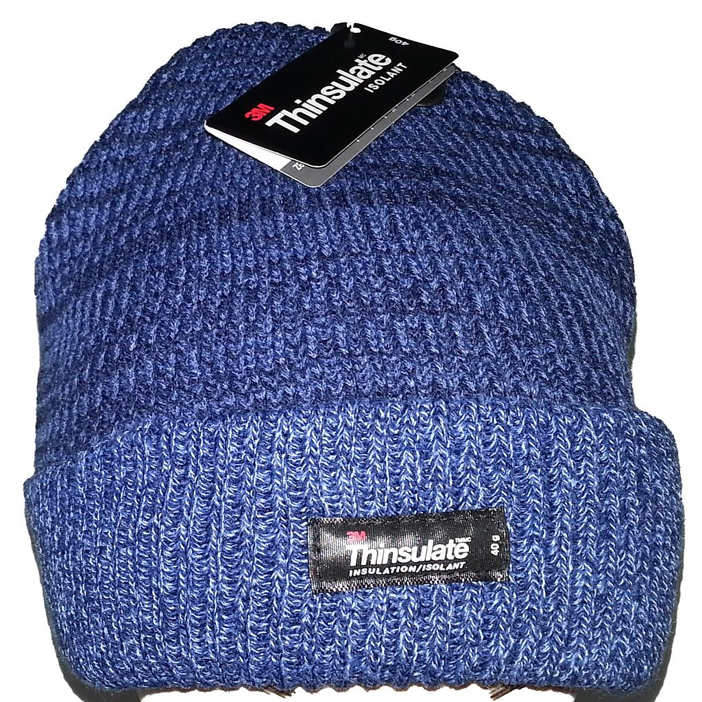 Navy Acrylic Knit Thinsulate Lined Beanie