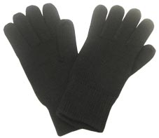 Wool Knit Glove Black