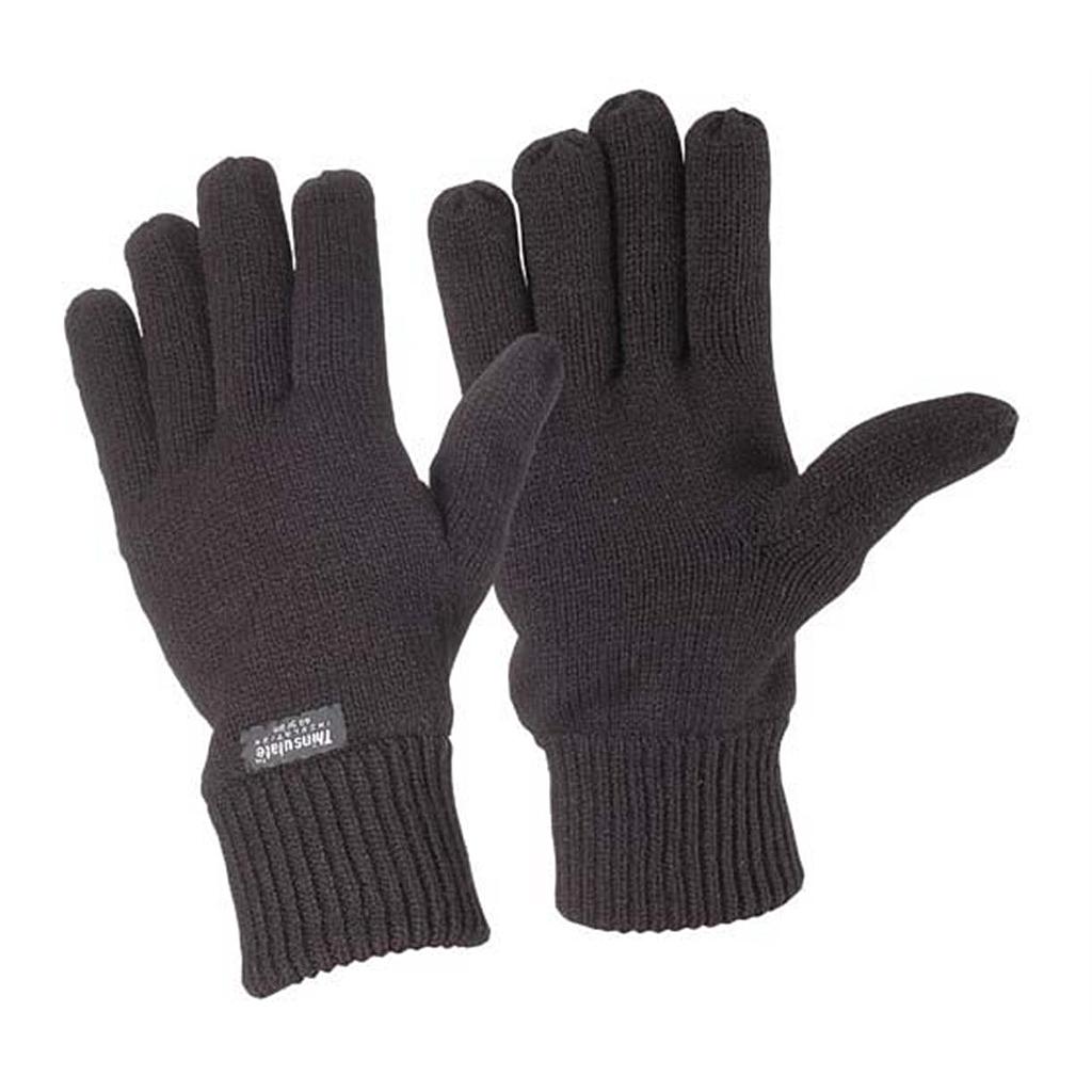 Acrylic Knit Glove Thinsulate Black