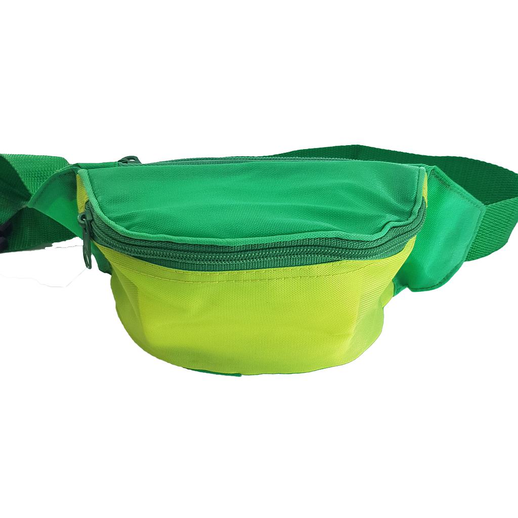 Nylon Waist Bum Bag Green Yellow