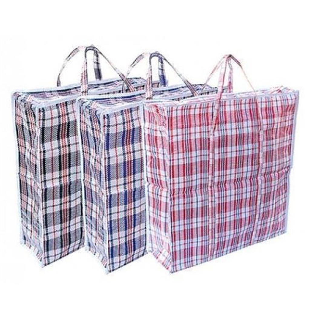 16x18x8&quot; Checked Stripe Bali Shopping Luggage Bag Small