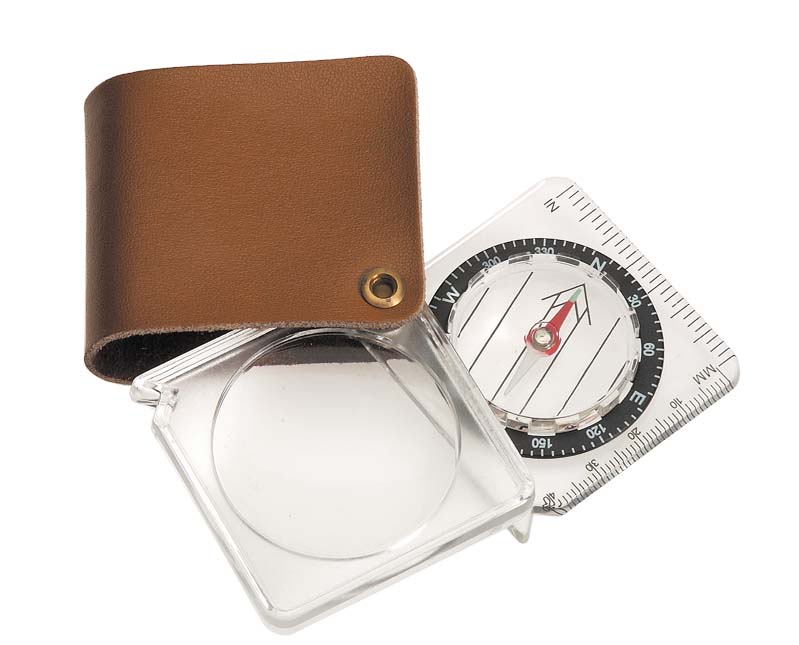 Pocket Compass with Magnifying Glass