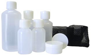 Bottle Set Contain-alls with Mesh Bag