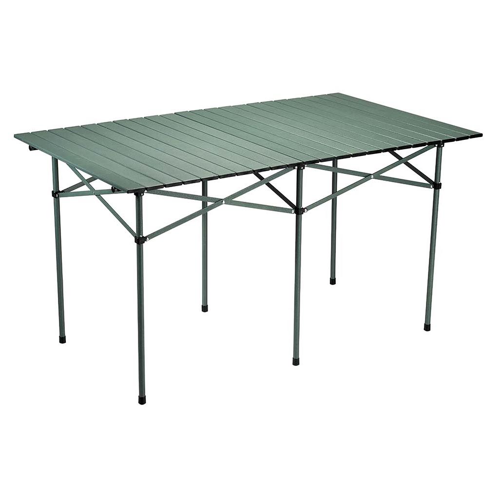 Aluminium Slat Table 127x75x70 cm Anodized Green