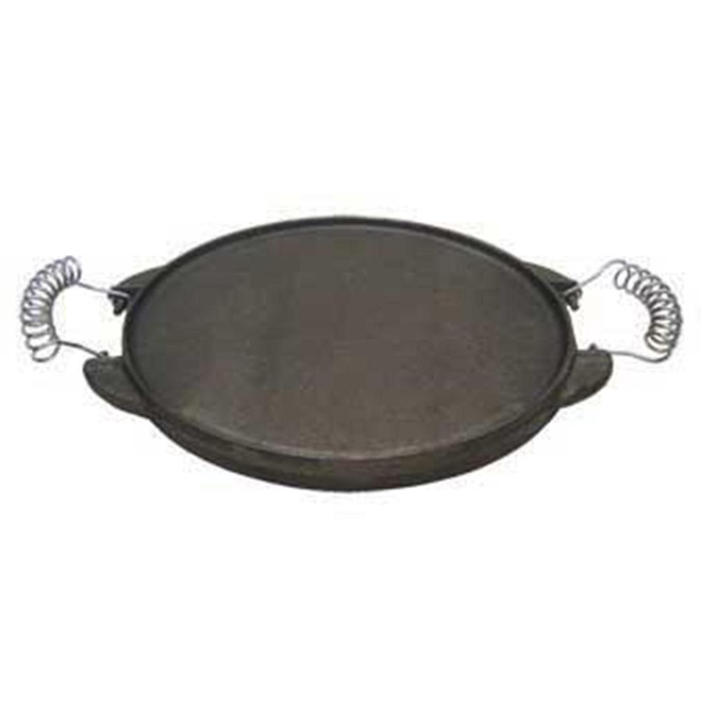 53cm Round Cast Iron Grill Plate Wire Handle