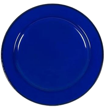 22 cm Enamel Flat Plate Dark Blue Colour