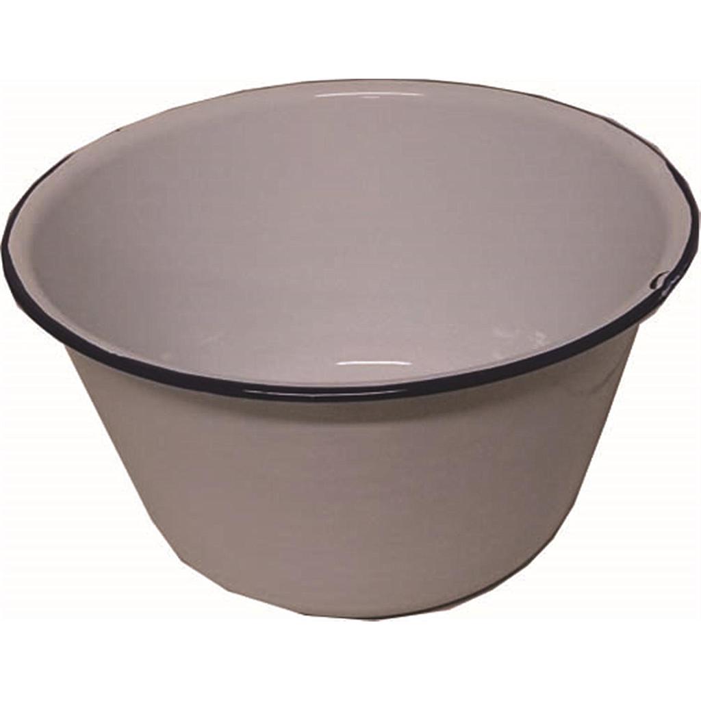 Deep Enamel Bowl 16 cm White