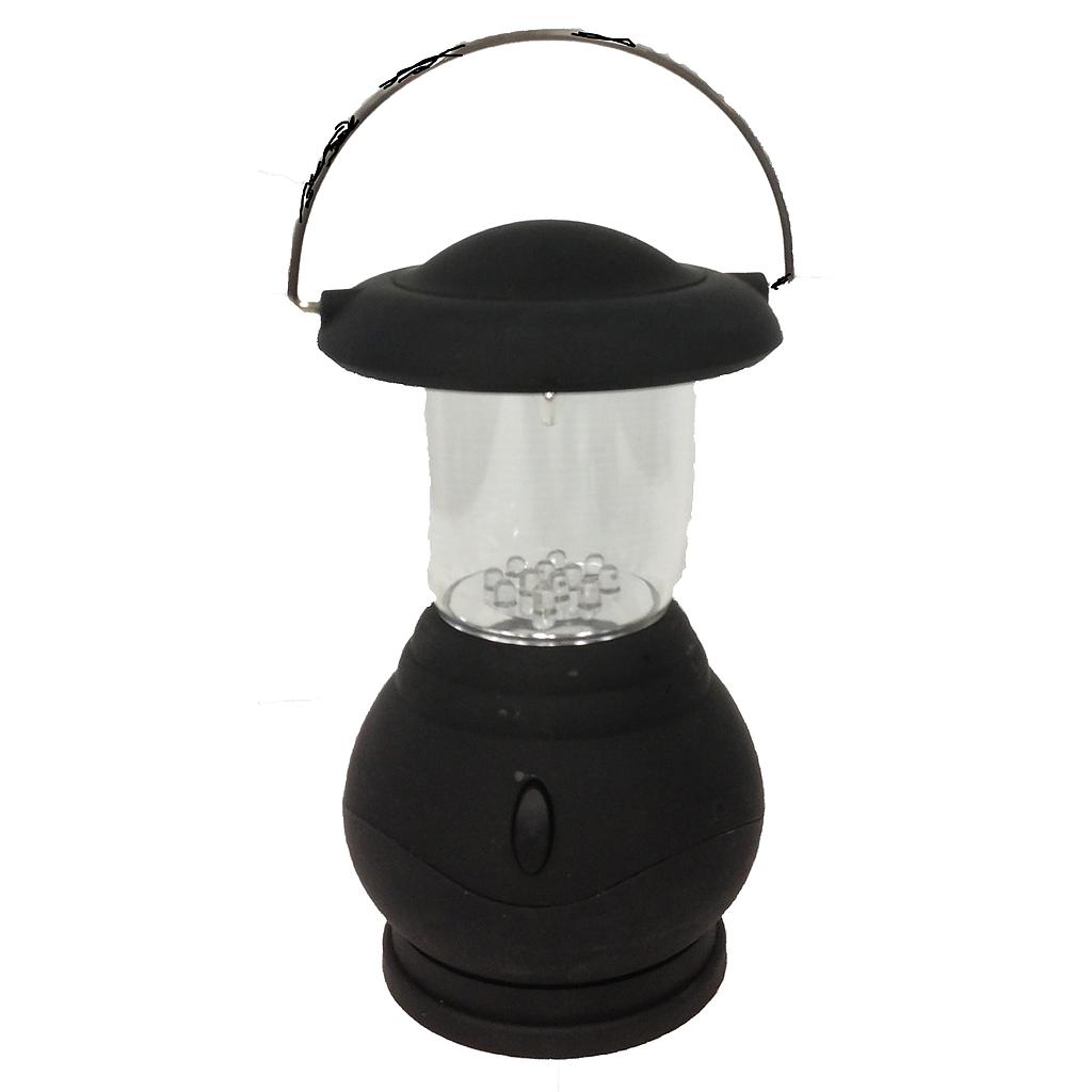 12 LED Lantern 3xAA 17x8cm Black Rubber
