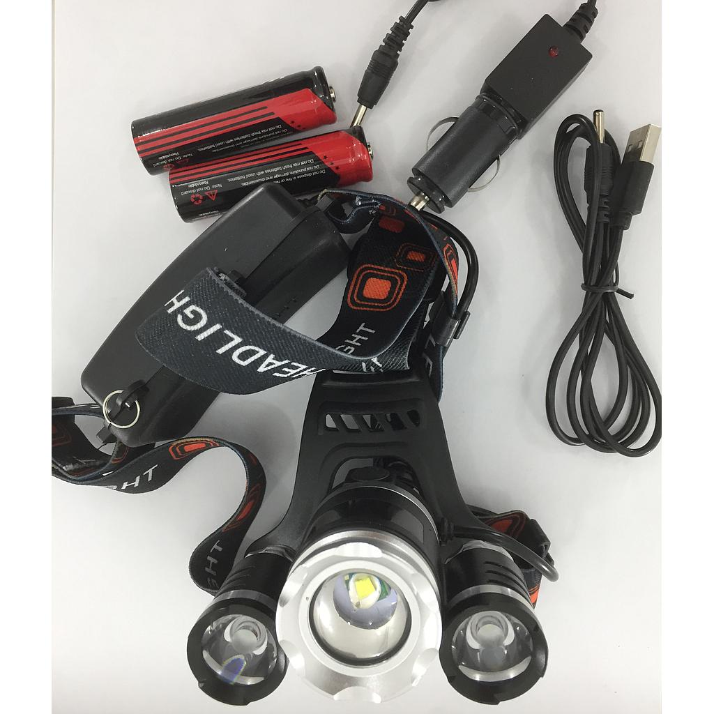 LED Headlamp 3xCree T6 Rechargeable