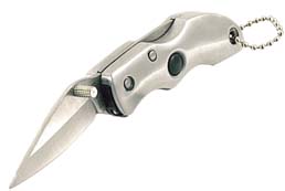 Silver Firefly Lock Knife with LED Light