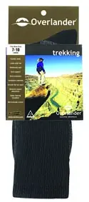 [04814]  Black 6-10 Overlander Trekking Sock