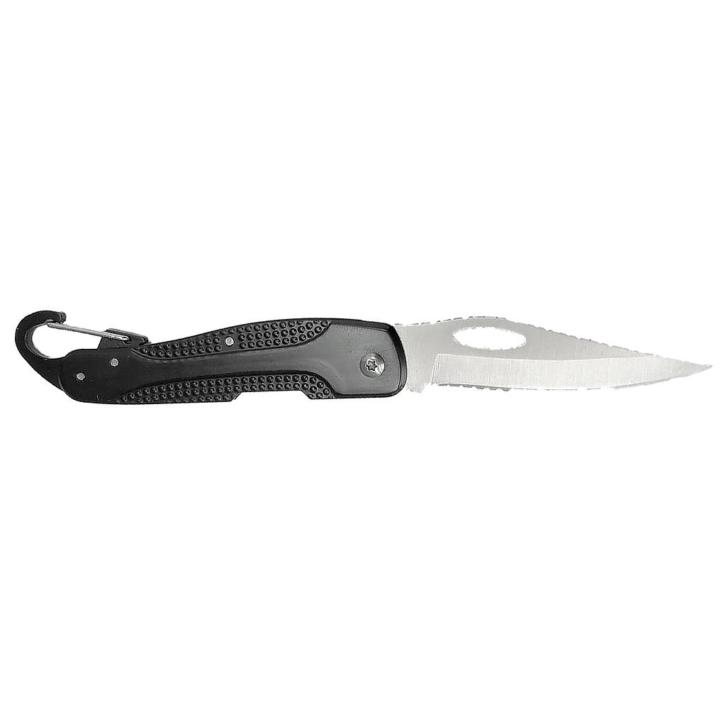 Folding Lock Knife Black 7cm Blade with Key Clip