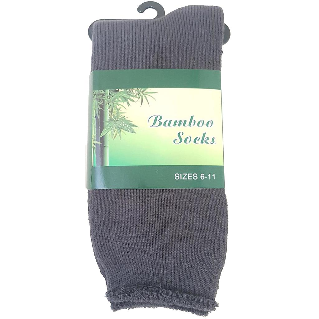 Bamboo Socks Grey 6-11 80/20 Bamboo Polyester
