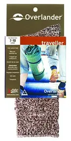 [04866]  Chocolate 2-8 Overlander Traveller Sock