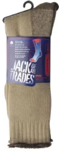 [04918]  Camel-brown Contrast 6-10 Wool-nylon Outdoor Sock Full Terry Reinforced