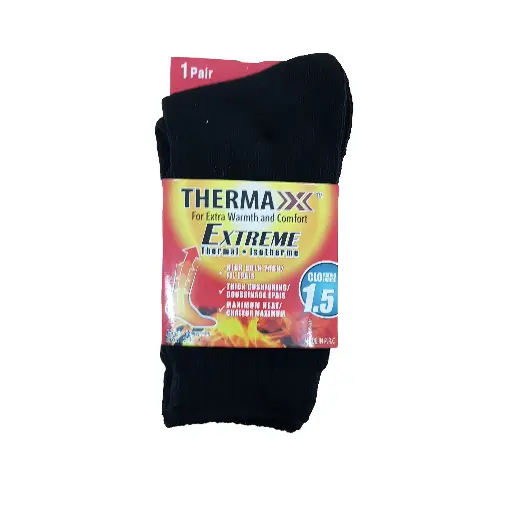 [04956]  Extreme Thermax Socks Black Mens 7-13