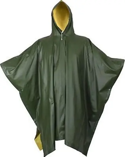 [07722]  Nylon Poncho Standard Olive