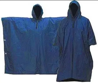[07770]  Nylon Ponchos Extra Long Navy Blue