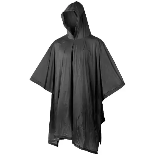 [07776]  Nylon Poncho Extra Long, Black