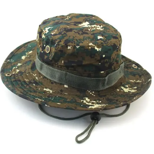 [11412]  Woodland Digi Camo Bush Giggle Boonie Hat