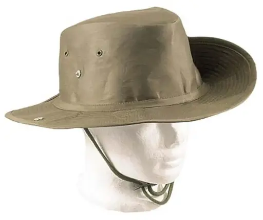[11502]  Cotton Slouch Hat Olive Green