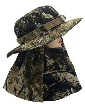 [11581]  Slouch Boonie Bush Hat with Neck & Face Cover Realtree Camo