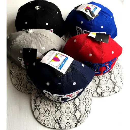 [11819]  Baseball Cap NY Logo Fancy Crocodile Skin Peak