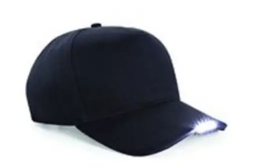 [12103]  5 LED Baseball Cap Black