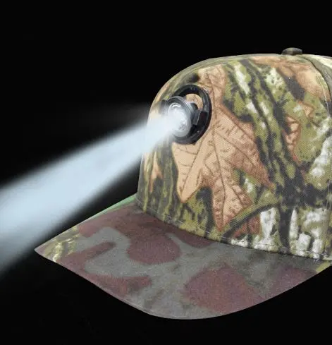 [12106]  1 Watt LED Baseball Cap Camo Adjustable Angle
