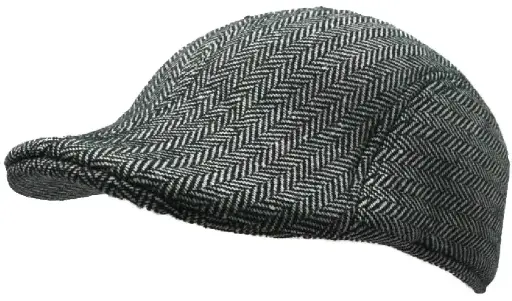 [12206]  Flat Peak Gatsby Cap Herringbone Assorted Colours