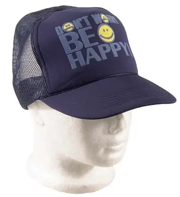 [12807]  Baseball Cap 'Dont Worry Be Happy'