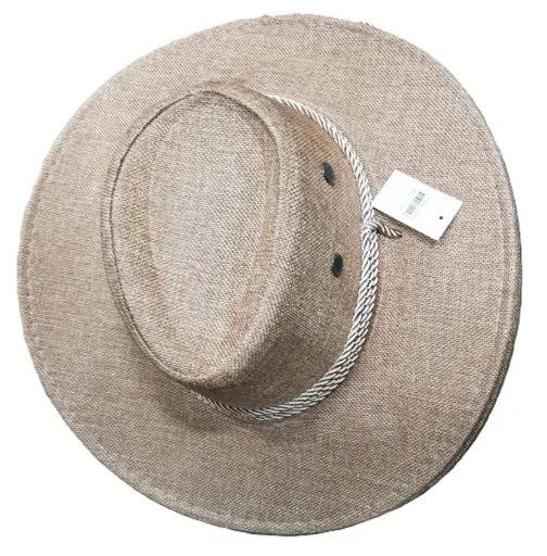 [13005]  Drover Hat Linen/Canvas Light Beige 58cm