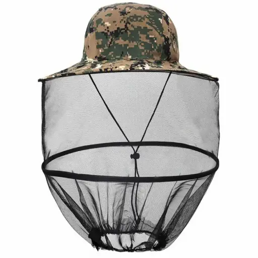 [13153]  Mosquito Head Net 2 Spring Steel Rings Digicam Top