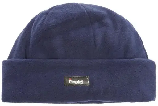 [13492]  Polar Fleece Beanie Thinsulate Lined Navy