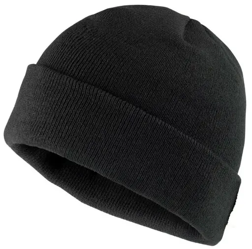 [13502]  Acrylic Knit Beanie Black