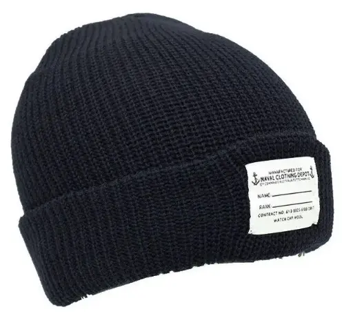 [13603]  Pure Wool Beanie Black