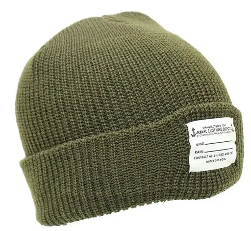 [13605]  Pure Wool Beanie Olive