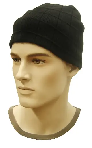 [13624]  Acrylic Knit Beanie Square Panels