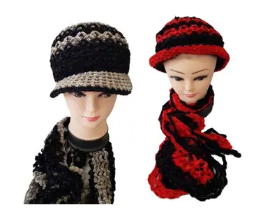 [14030]  Girls Hat Scarf Set