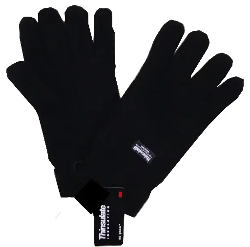 [14784]  Rag Wool Black Glove Thinsulate Lined