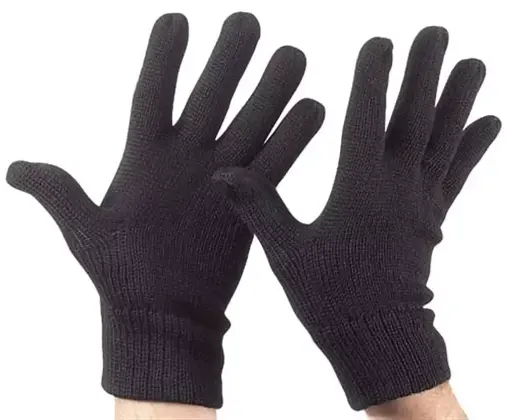 [14786]  Acrylic Knit Glove Black