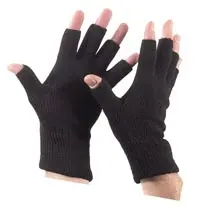 [14795]  Fingerless Glove Acrylic Black