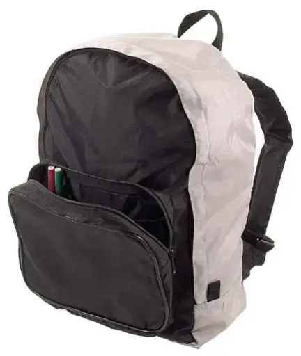 [18313]  Nylon Backpack Grey/Black