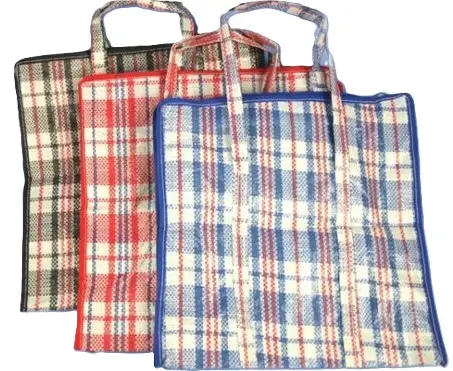 [20328]  40x45x20 cm Checked Storage Bali Shopping Luggage Bag Small