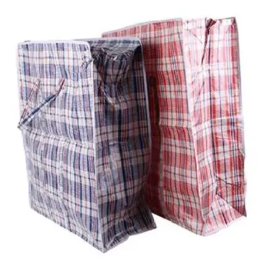 [20334]  80x85x30cm Checked Storage Bali Shopping Bag XXXL